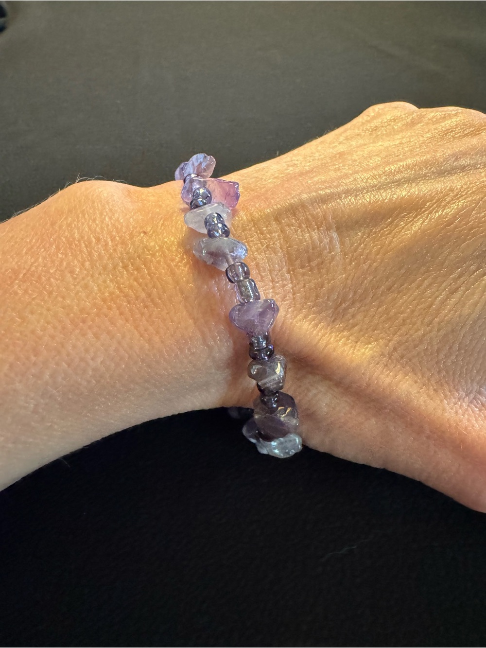 Lavender Jade Chip Bracelet